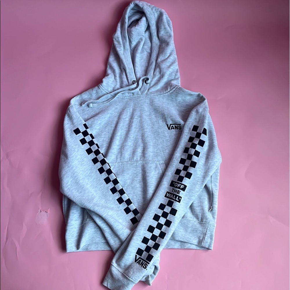 Vans grey cropped hoodie